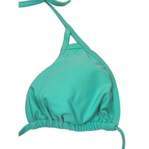 Eidon Light Green Triangle Bikini Top XL‎ Strappy Halter Removable Pads Swimwear - Picture 2 of 3